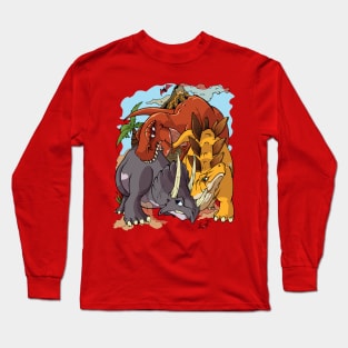 Cretaceous Crack Down! Long Sleeve T-Shirt